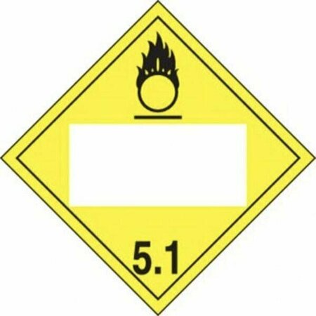 ACCUFORM BLANK DOT PLACARD HAZARD CLASS 5 MPL4DG5ACT10 MPL4DG5ACT10